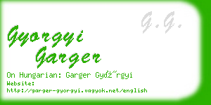 gyorgyi garger business card